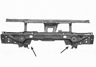 6K0805591AB VAG suporte do radiador montado (painel de montagem de fixação das luzes)