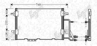 03005137 VAN Wezel radiador de aparelho de ar condicionado