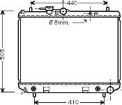 1640087402000 Daihatsu radiador de esfriamento de motor