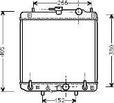 Radiador de esfriamento de motor 11002045 VAN Wezel