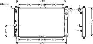 Radiador de esfriamento de motor 81002010 VAN Wezel