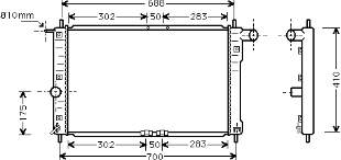 81002014 VAN Wezel radiador de esfriamento de motor