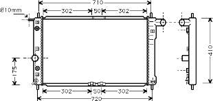 81002017 VAN Wezel radiador de esfriamento de motor