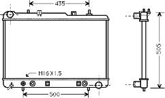 81002025 VAN Wezel radiador de esfriamento de motor