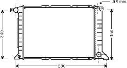 18002261 VAN Wezel radiador de esfriamento de motor