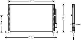 18005302 VAN Wezel radiador de aparelho de ar condicionado