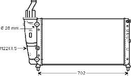 Radiador de esfriamento de motor 46527489 Fiat/Alfa/Lancia