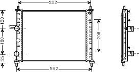 Radiador de esfriamento de motor 1043020 Frig AIR