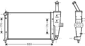 17002208 VAN Wezel radiador de esfriamento de motor