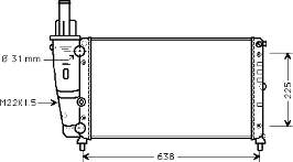 46465017 Fiat/Alfa/Lancia radiador de esfriamento de motor