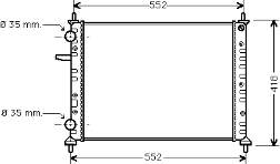 Radiador de esfriamento de motor 17002229 VAN Wezel