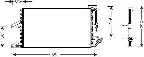 0046479313 Fiat/Alfa/Lancia radiador de aparelho de ar condicionado