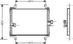 Radiador de aparelho de ar condicionado para Citroen Jumper (230L)