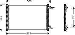 17005214 VAN Wezel radiador de aparelho de ar condicionado