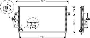 Radiador de aparelho de ar condicionado 82005057 VAN Wezel