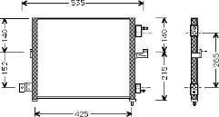 82005062 VAN Wezel radiador de aparelho de ar condicionado