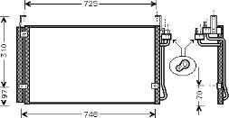 S976063A101 Hyundai/Kia radiador de aparelho de ar condicionado