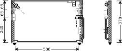 Radiador de aparelho de ar condicionado HR780051 Hyundai/Kia