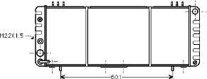 Radiador de esfriamento de motor 21002013 VAN Wezel