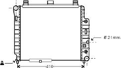 30002238 VAN Wezel radiador de esfriamento de motor