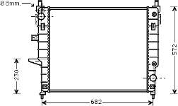 30002271 VAN Wezel radiador de esfriamento de motor