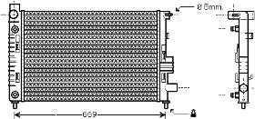 30002282 VAN Wezel radiador de esfriamento de motor