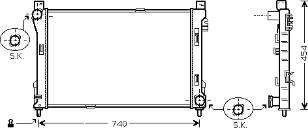 30002288 VAN Wezel radiador de esfriamento de motor