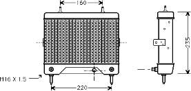 Radiador de esfriamento, Caixa Automática de Mudança para Mercedes E (T124)