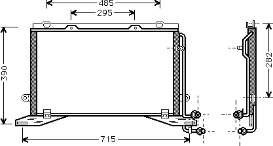 30005268 VAN Wezel radiador de aparelho de ar condicionado