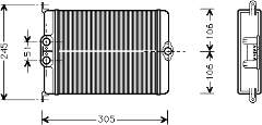 Radiador de forno (de aquecedor) A1408300561 Mercedes