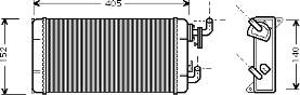 Radiador de forno (de aquecedor) para Mercedes 100 (631)