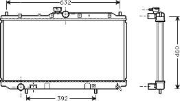 32002142 VAN Wezel radiador de esfriamento de motor