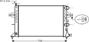 37002255 VAN Wezel radiador de esfriamento de motor