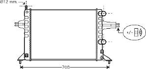 37002257 VAN Wezel radiador de esfriamento de motor