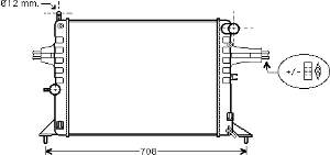 37002272 VAN Wezel radiador de esfriamento de motor