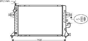 37002294 VAN Wezel radiador de esfriamento de motor