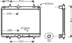 Radiador de esfriamento de motor 40002200 VAN Wezel