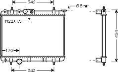 R12149 Sato Tech radiador de esfriamento de motor