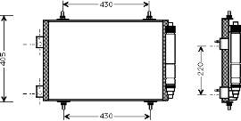 40005215 VAN Wezel radiador de aparelho de ar condicionado