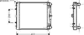 Radiador esquerdo de esfriamento de motor 74002037 VAN Wezel