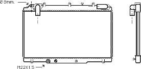 43002240 VAN Wezel radiador de esfriamento de motor