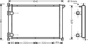 43002257 VAN Wezel radiador de esfriamento de motor