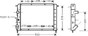 43002258 VAN Wezel radiador de esfriamento de motor