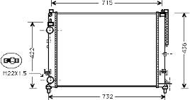 CR311000P Knecht-Mahle radiador de esfriamento de motor