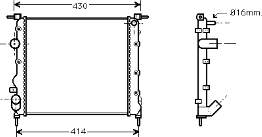 43002261 VAN Wezel radiador de esfriamento de motor