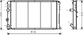 43002263 VAN Wezel radiador de esfriamento de motor