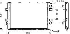 43002264 VAN Wezel radiador de esfriamento de motor