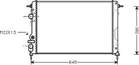 43002266 VAN Wezel radiador de esfriamento de motor