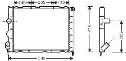 43002267 VAN Wezel radiador de esfriamento de motor