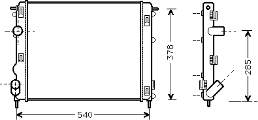 43002269 VAN Wezel radiador de esfriamento de motor